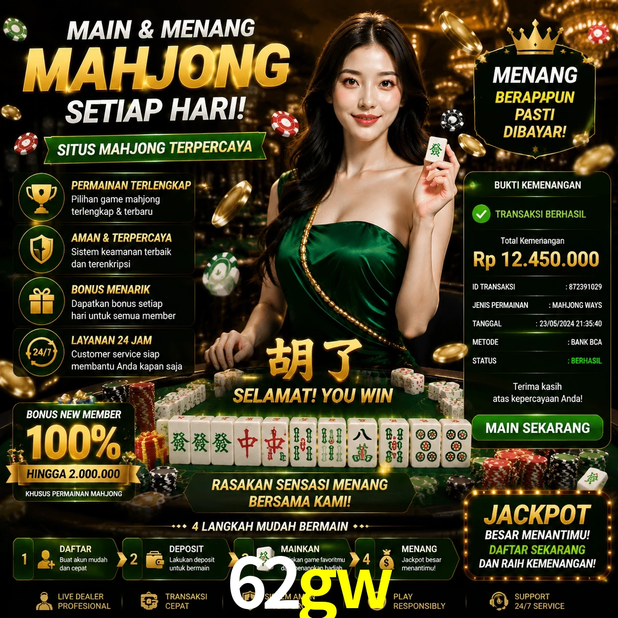Ganhar e sacar na 62gw